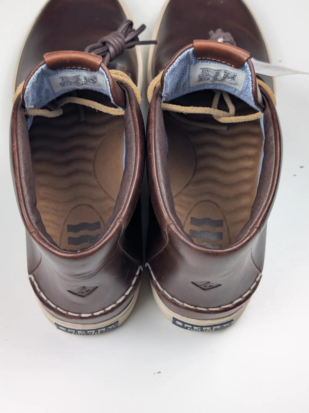 Sperry Mens Amaretto Brown Leather Plushwave Chukka Sneaker Boots NWT Size 9.5